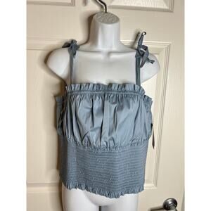 Danielle Bernstein Women's Smocked Ruffle Cami Crop Top NEW ~ Size 1X